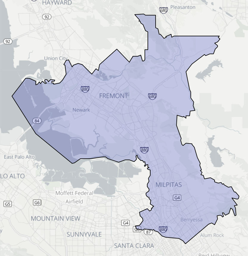 map of California Assembly District 24